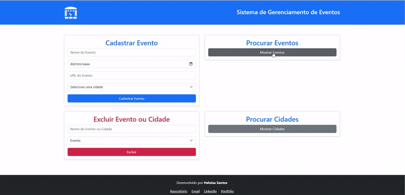 Imagem demonstrando o gerenciador de eventos